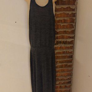 T Alexander Wang Gray Racer Back Maxi Dress Split Front Size M Medium